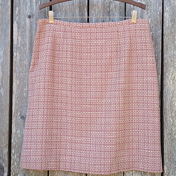 INC Tweed-y Retro Midi Skirt -14- NWT - Picture 4 of 16